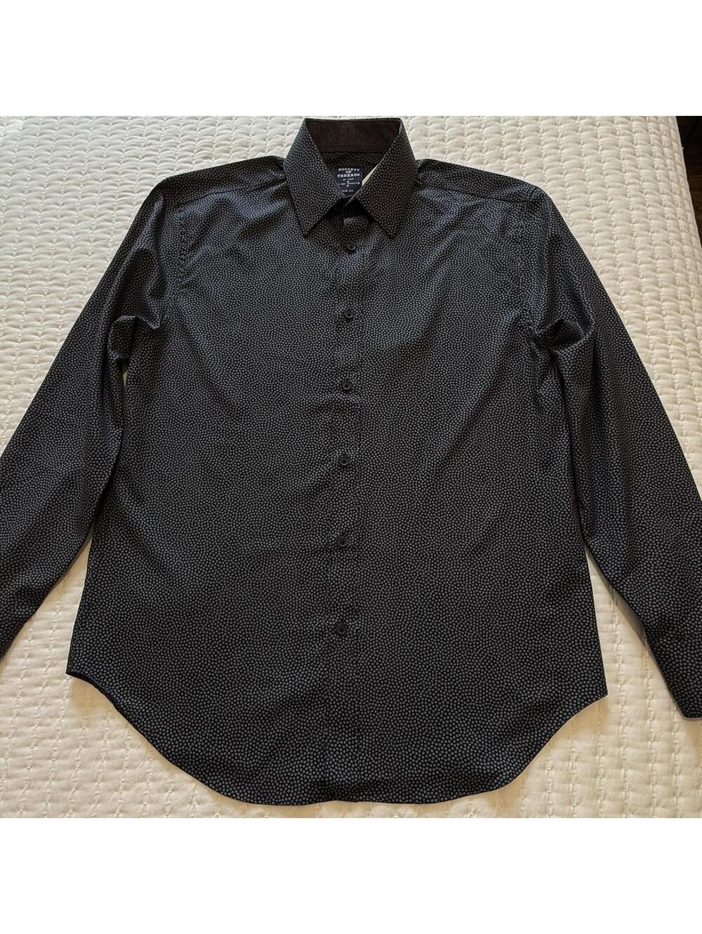 Society Of Threads Black Men’s Long Sleeve Button Up Shirt M Medium NWT Slim Fit